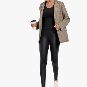 NWT CRZ Yoga Luxe black coated legging Small